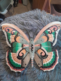 Papillon rose multicolore fait main