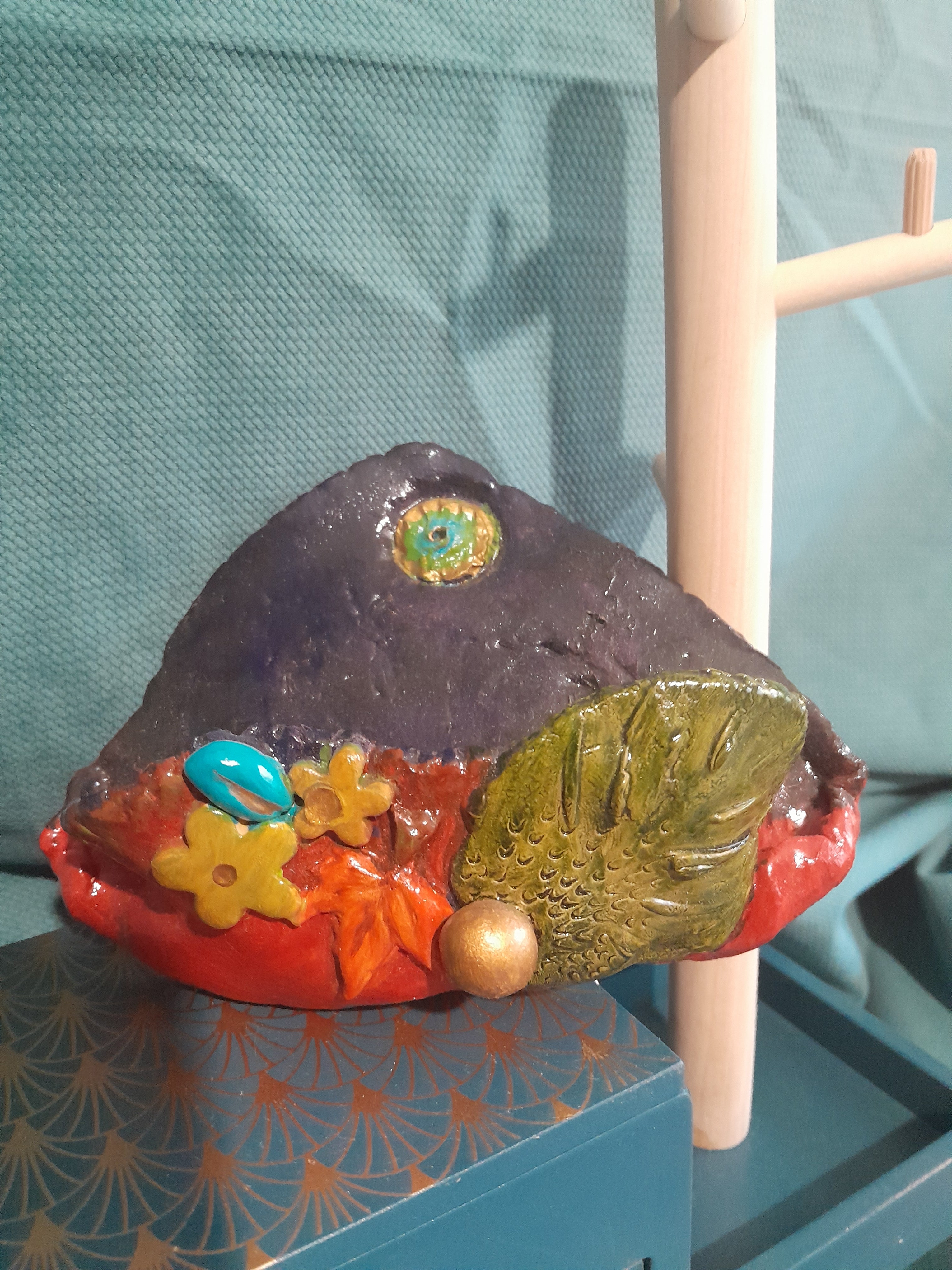 Déco murale support succulente demi panier