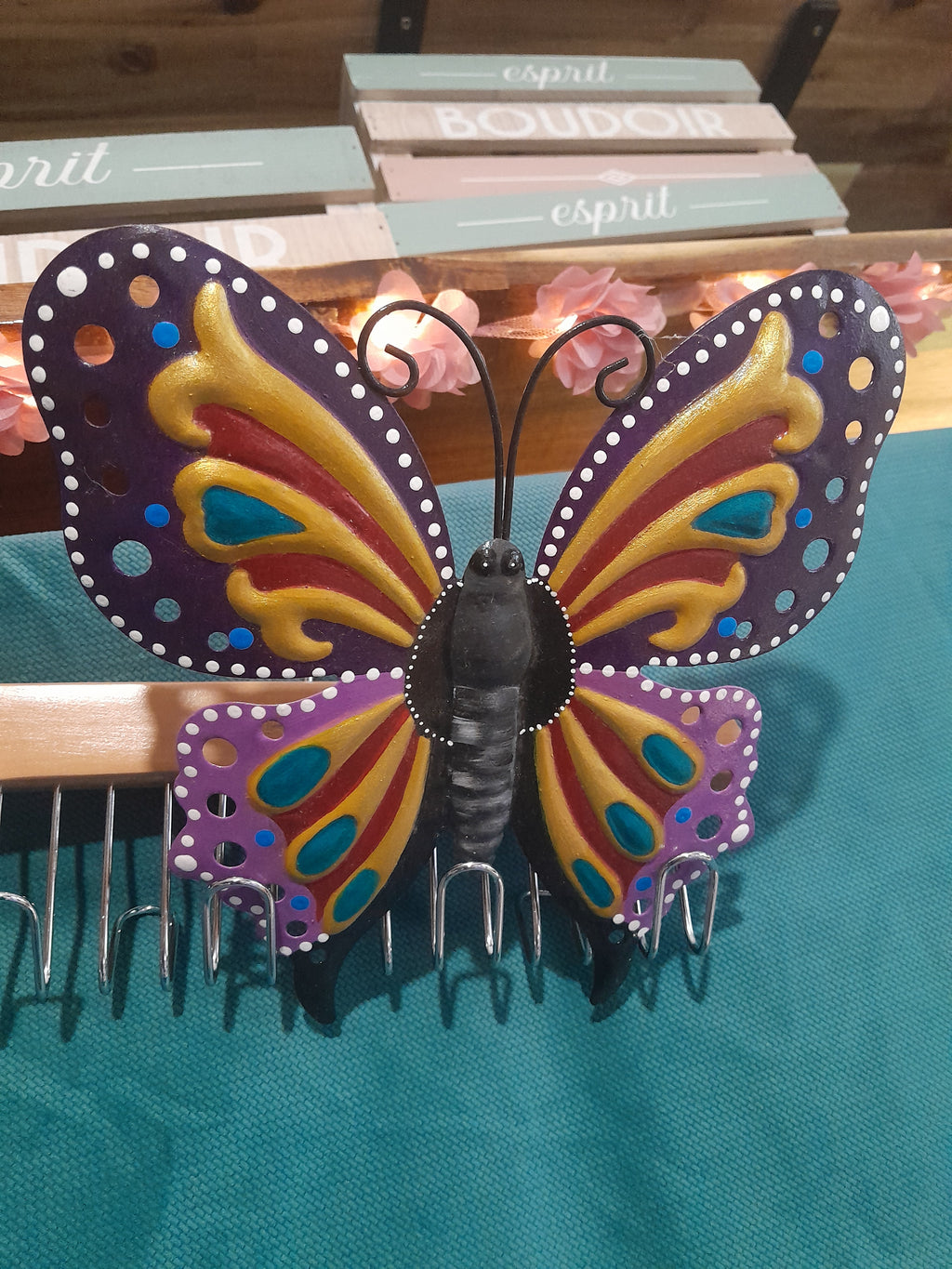 Papillon mauve déco murale
