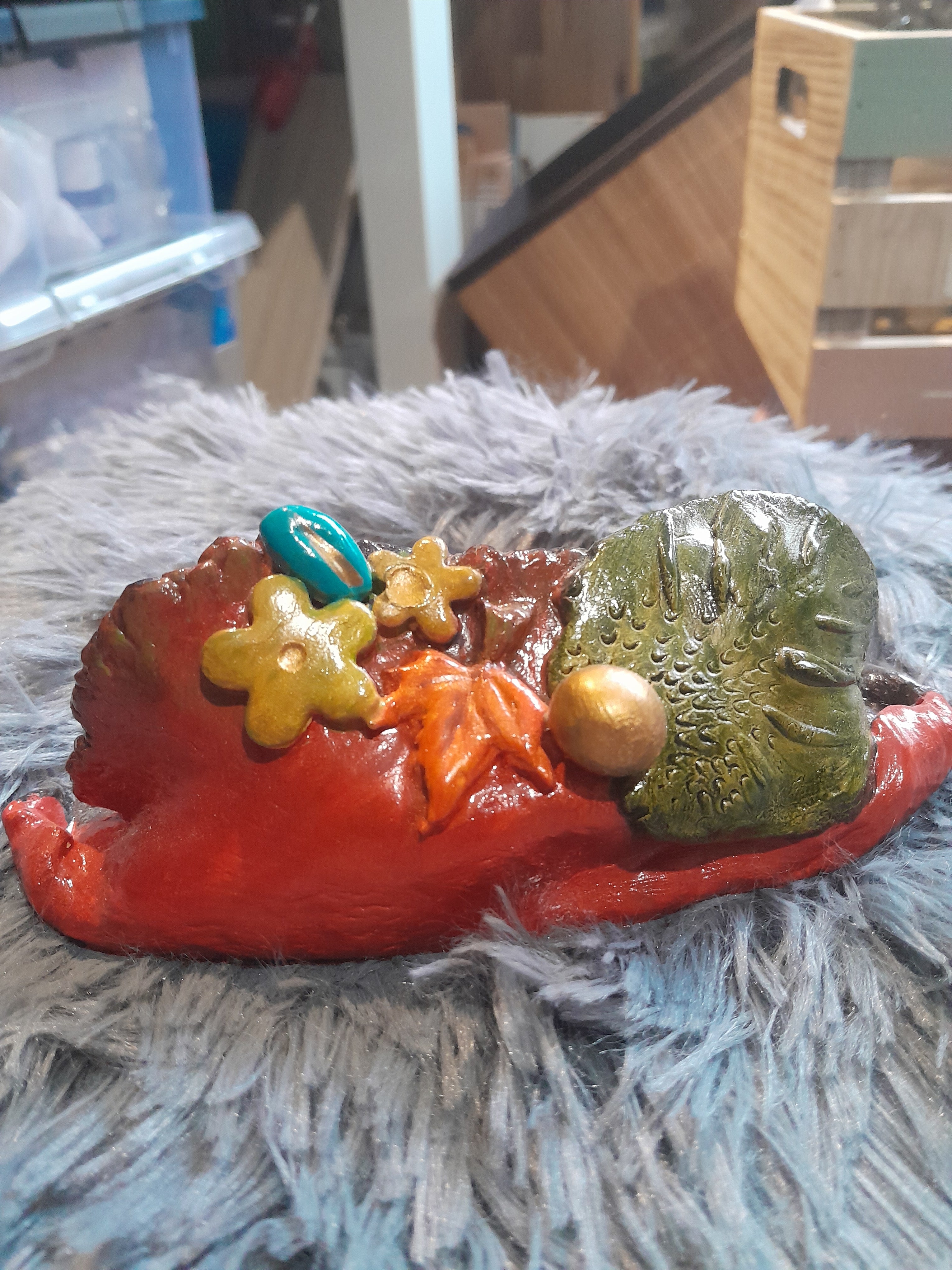 Déco murale support succulente demi panier