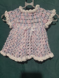 Robe Bébé Crochet Arc-en-Ciel — Ruban et Froufrou Naissance